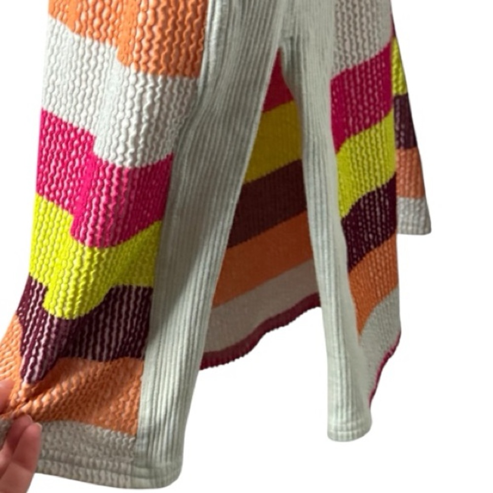 Free People Movement Melody Kick Flares Sherbet Stripe Yoga Pants Size Large EUC - Picture 9 of 14